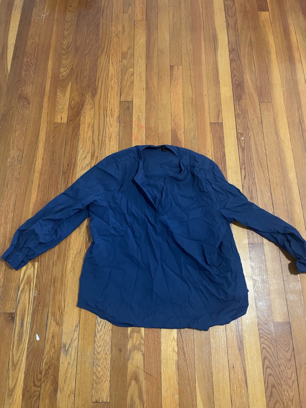 SHEIN Curve Navy Long Sleeve Top 3XL Lightweight Blouse